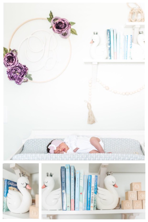 Simple purple and grey nursery